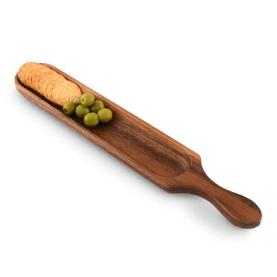 Wood Cracker Tray with Handle