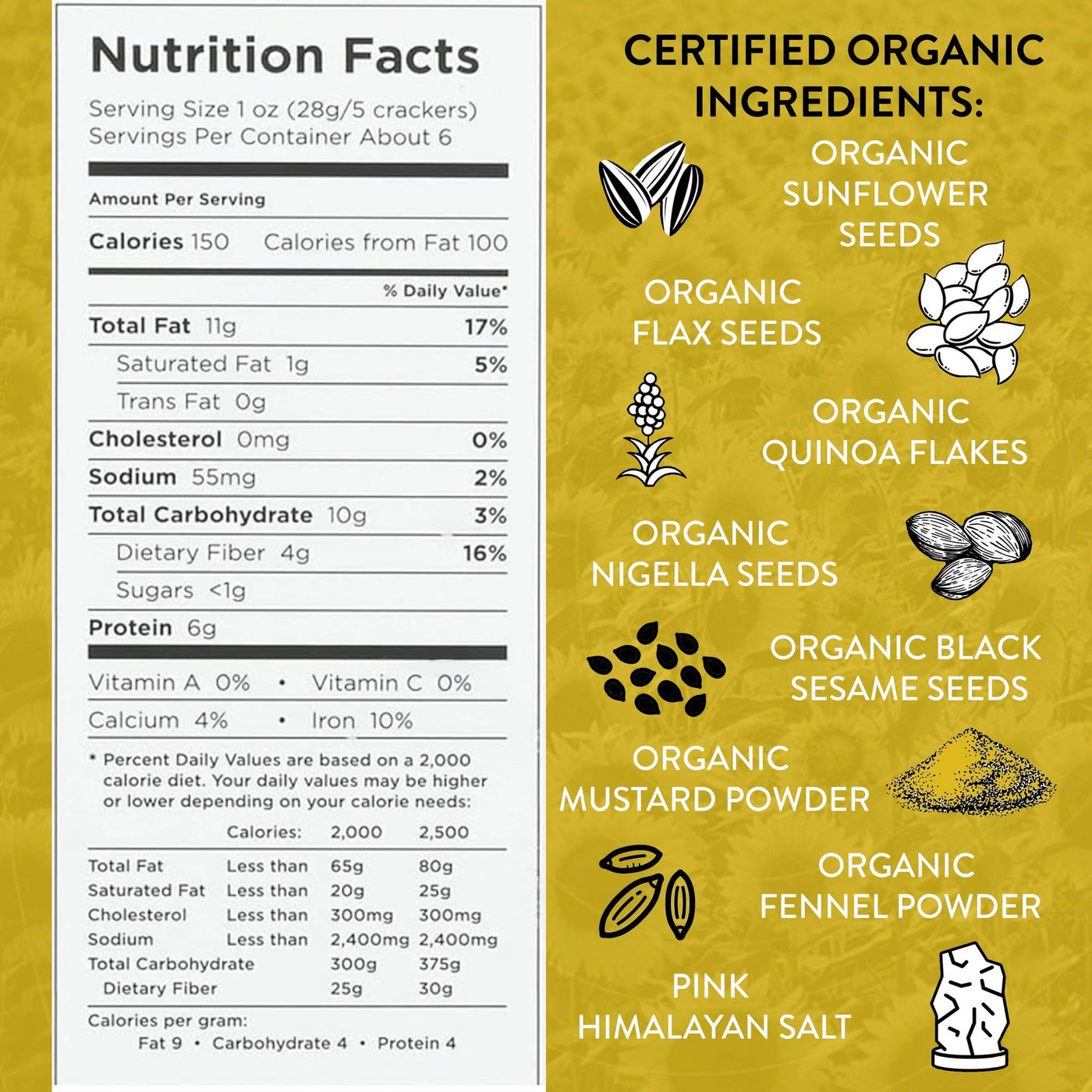 Sunflower Flaxseed Crackers