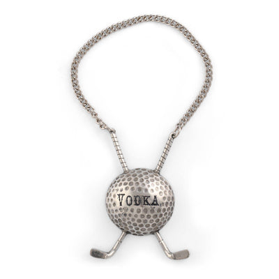 Pewter Golf Ball Decanter Tags