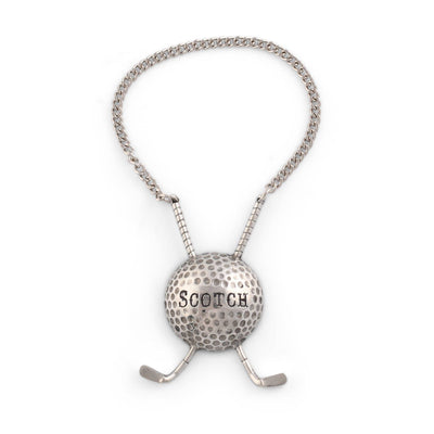 Pewter Golf Ball Decanter Tags