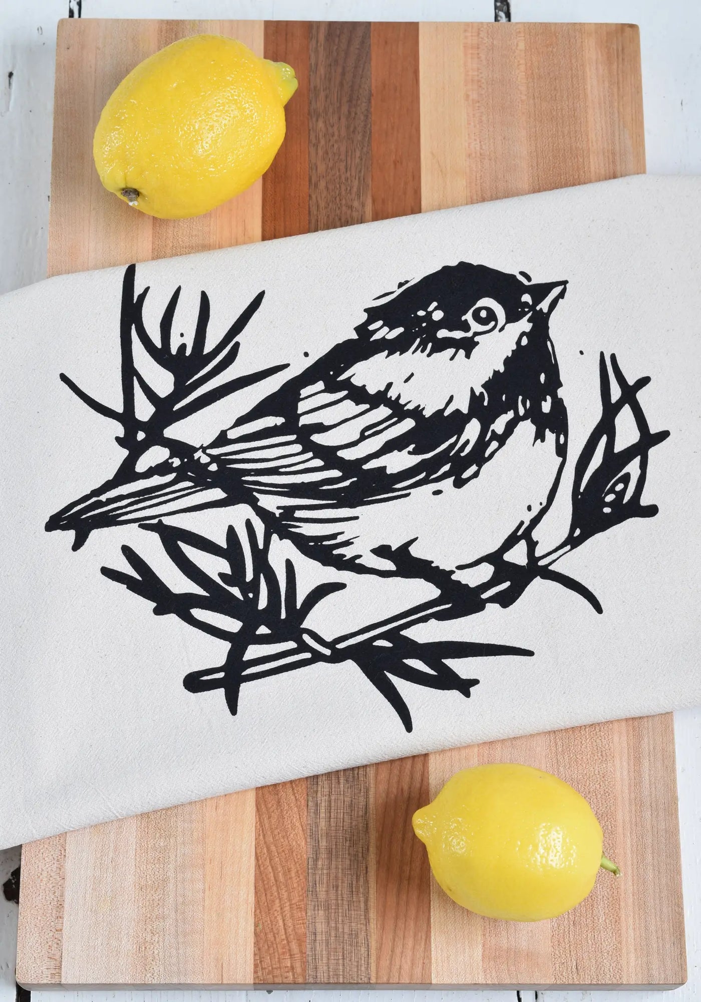 Organic Cotton Chickadee Tea Towel