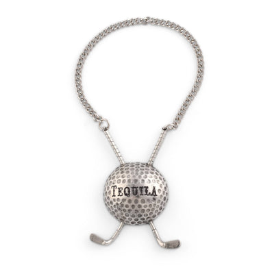 Pewter Golf Ball Decanter Tags