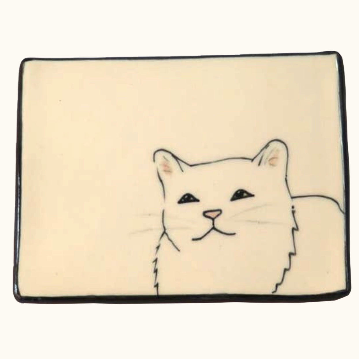 Longhair Cat Handmade Tray