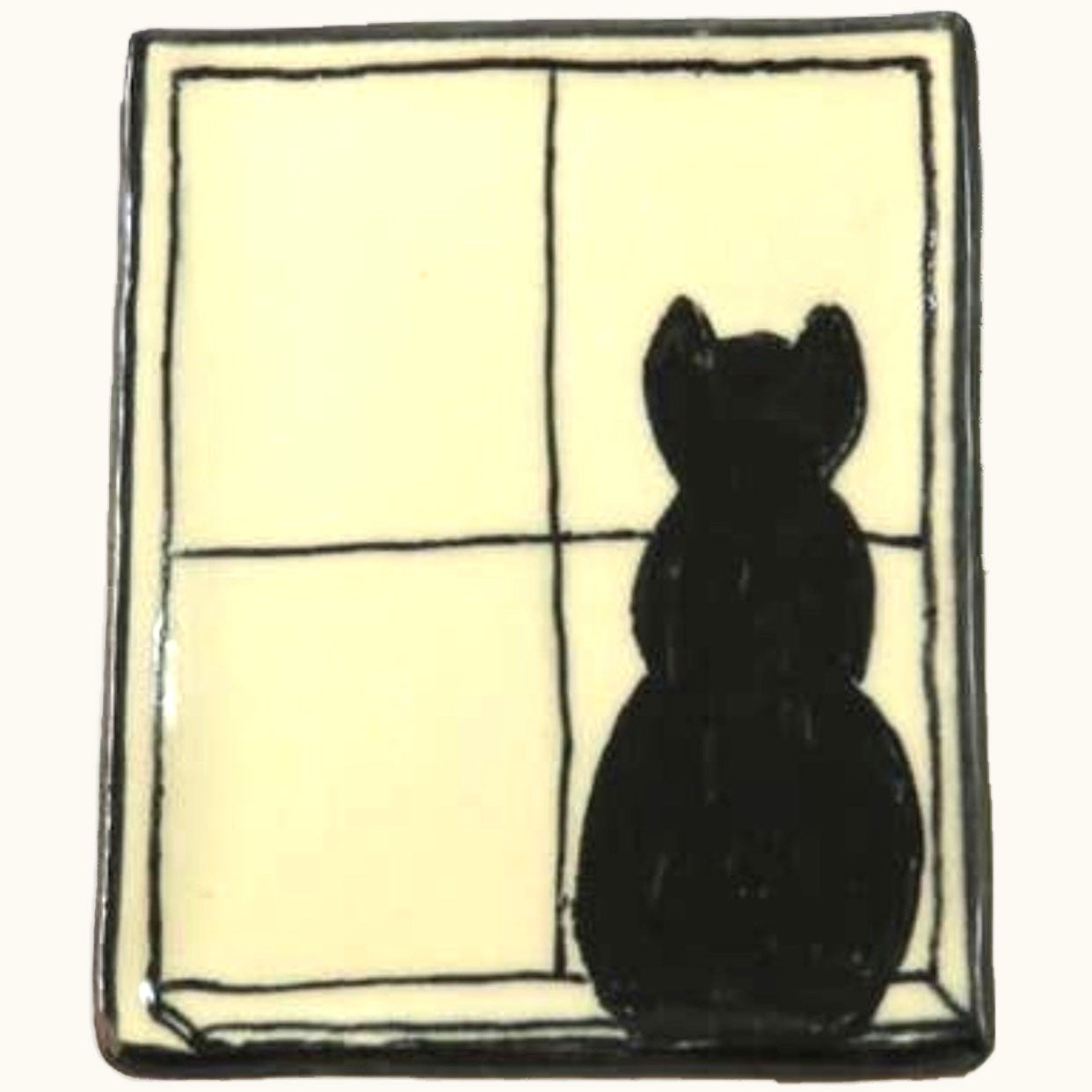 Cat in Window Handmade Tray