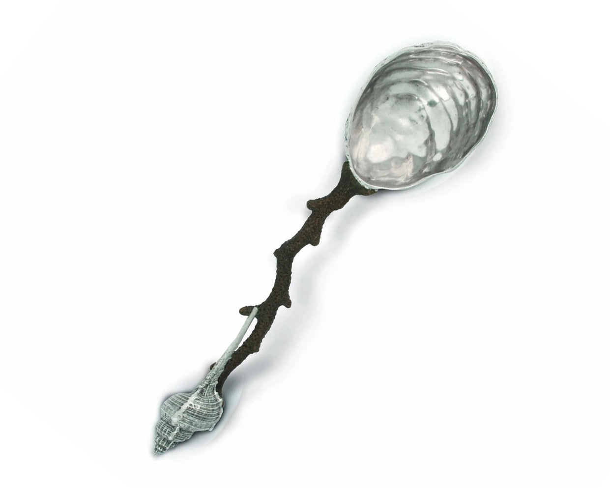 Oyser Coral Serving Spoon Pewter & Bronze