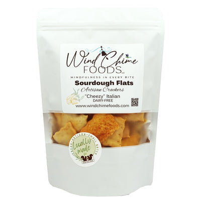 Cheezy Italian Sea Salt Sourdough Crackers