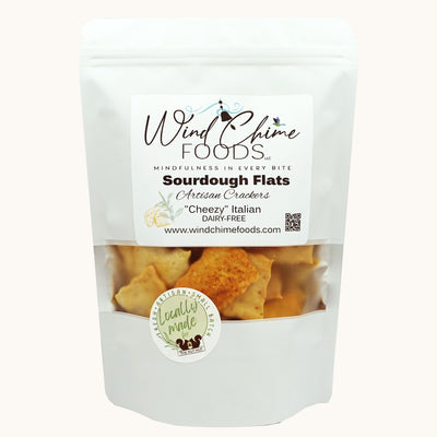 Cheezy Italian Sea Salt Sourdough Crackers