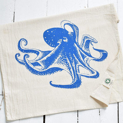 Set of 4 Organic Octopus Cloth Napkins