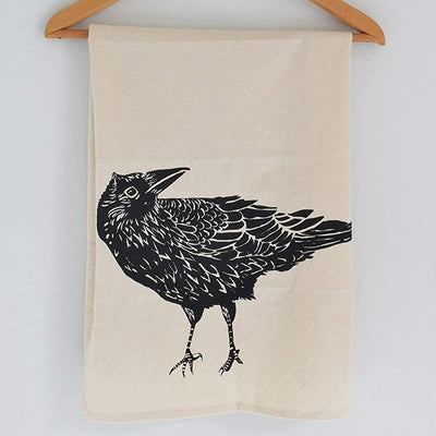 Organic Crow Tea Towel