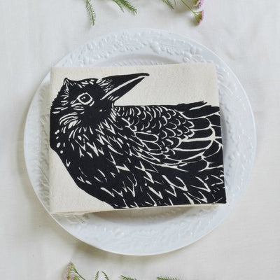 Organic Crow Tea Towel