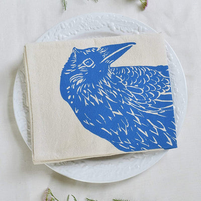 Organic Crow Tea Towel