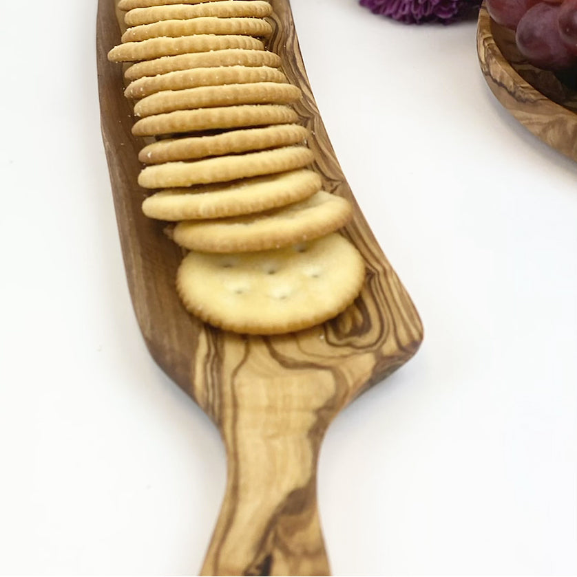 Olive Wood Cracker Tray