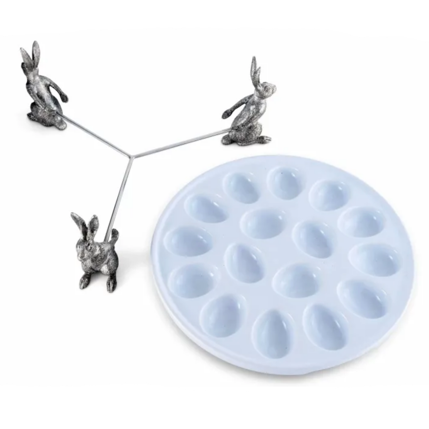 3 rabbit deviled egg holder