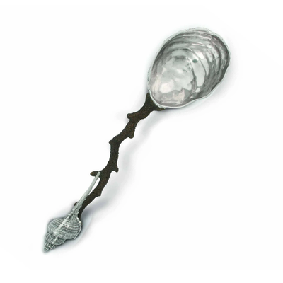 Oyser Coral Serving Spoon Pewter & Bronze