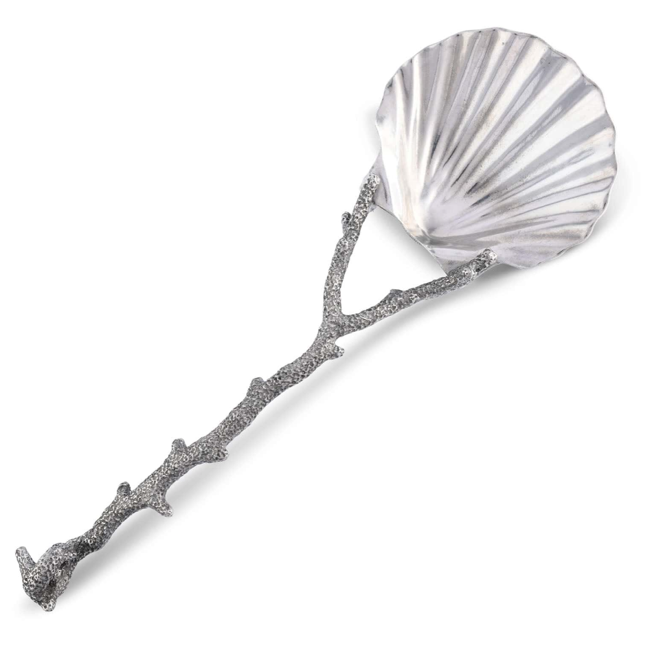 Scallop Shell Coral Serving Spoon