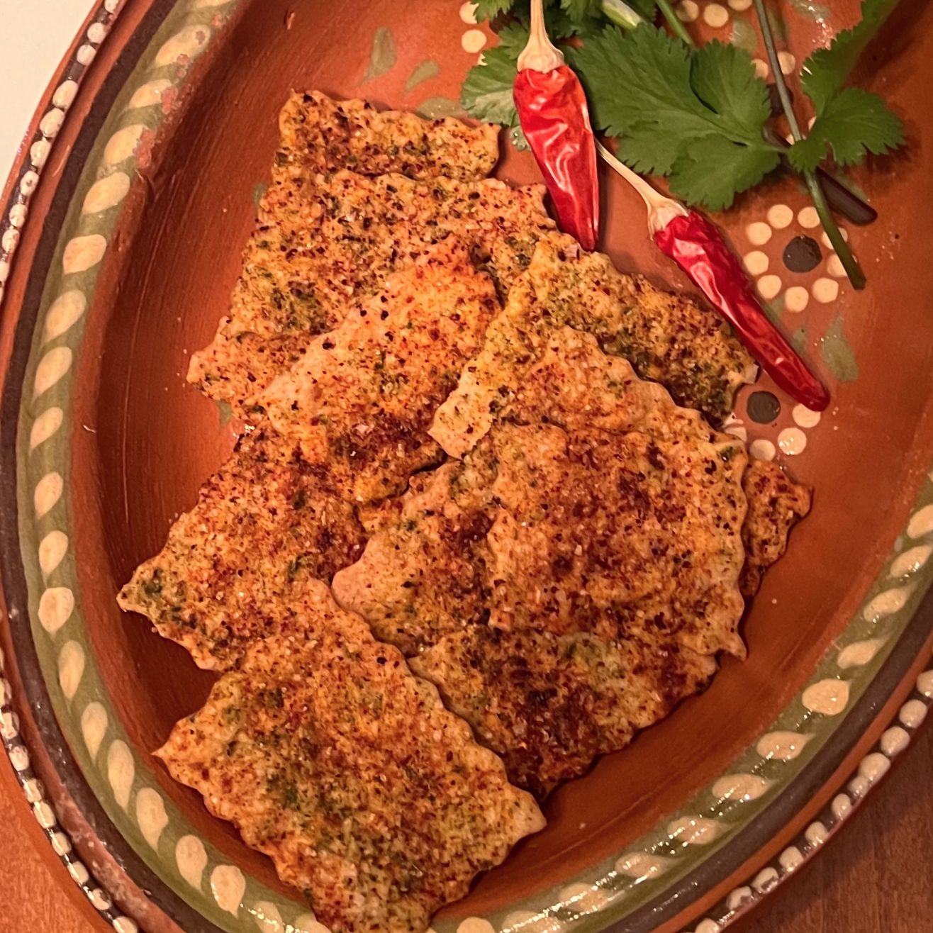 Chili con Lima Sea Salt Sourdough Crackers