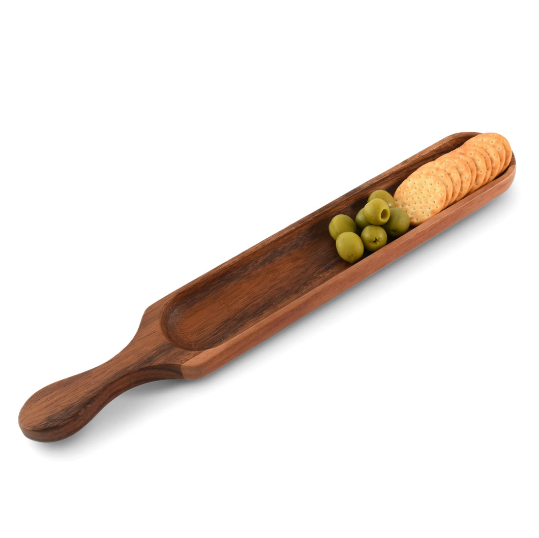 Wood Cracker Tray with Handle