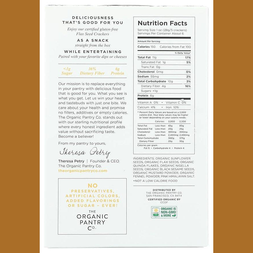 Sunflower Flaxseed Crackers
