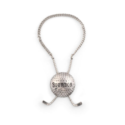 Pewter Golf Ball Decanter Tags