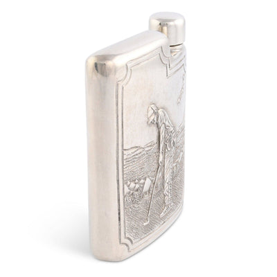 Golfer Pewter Flask