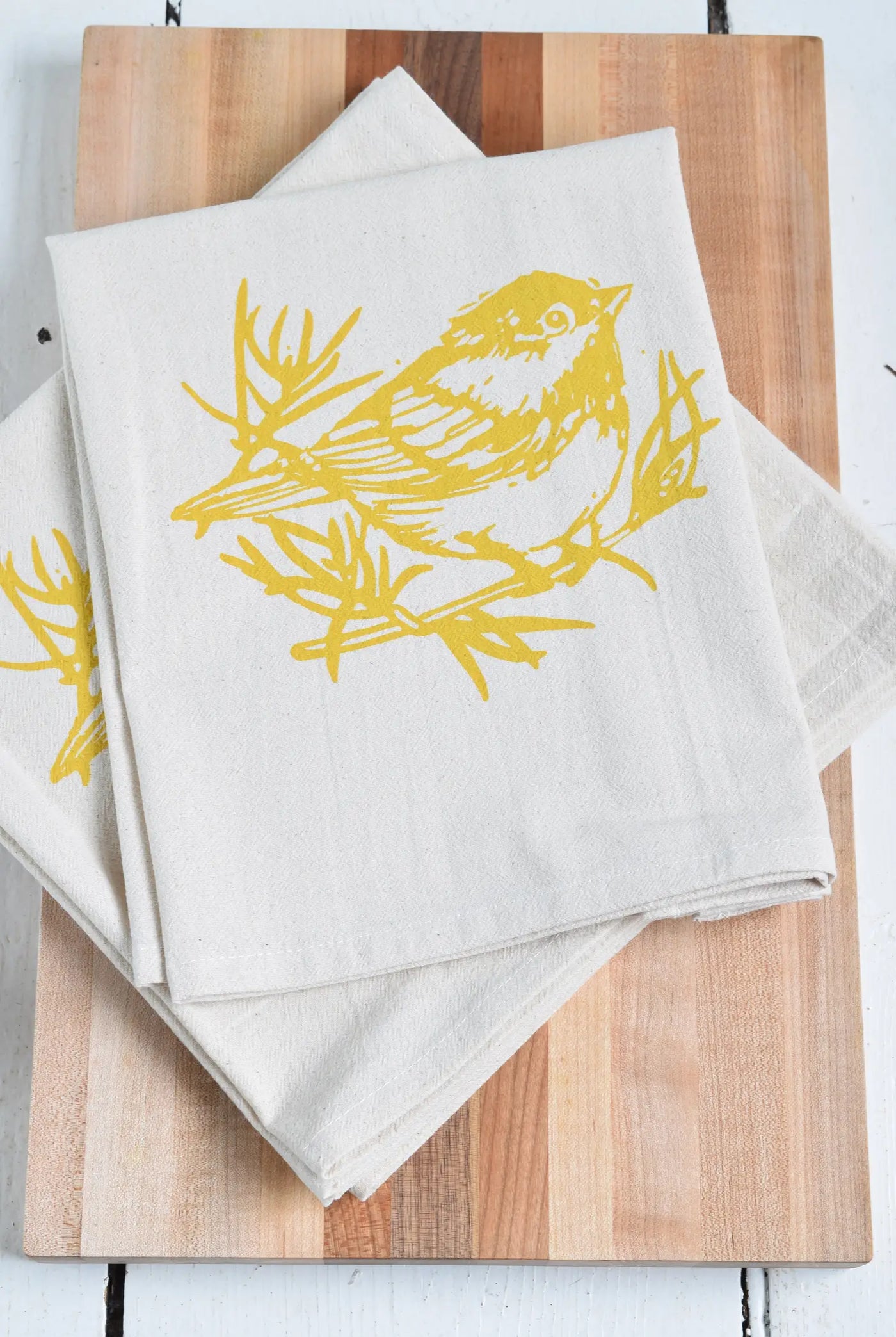 Organic Cotton Chickadee Tea Towel