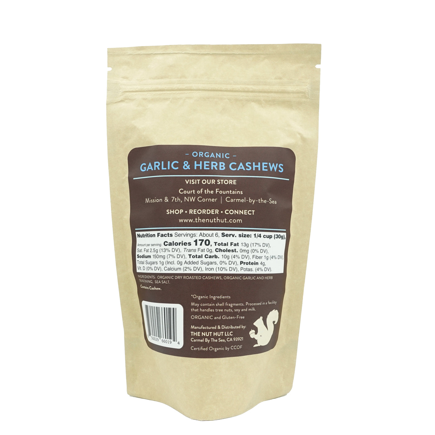 Organic Garlic & Herb Cashews