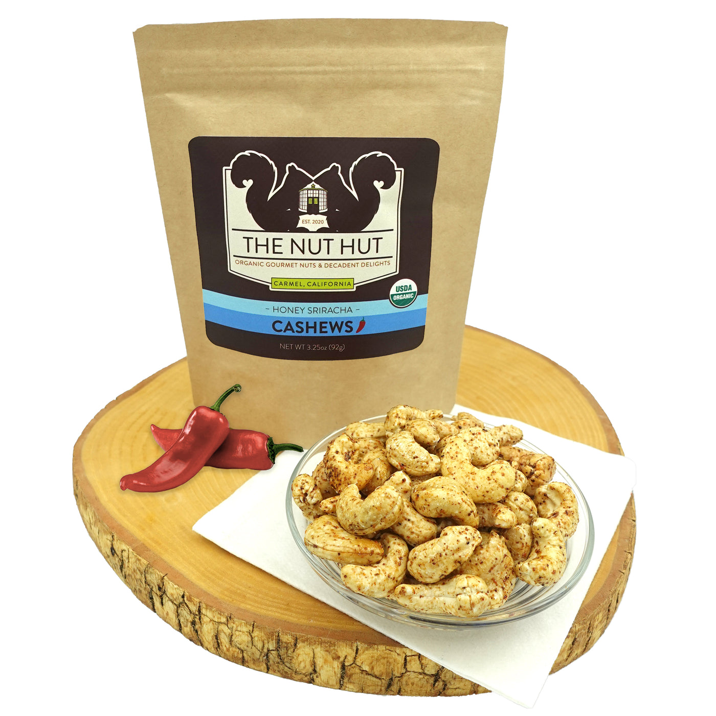 Organic Honey Sriracha Cashews