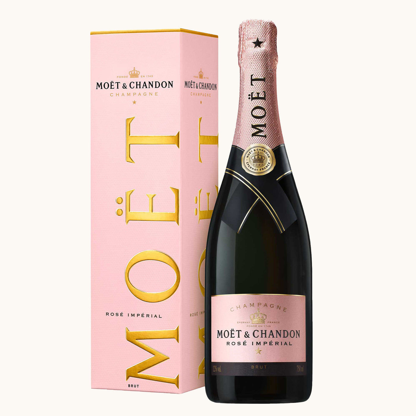 Moet & Chandon Brut Imperial Rose Champagne 750ML.