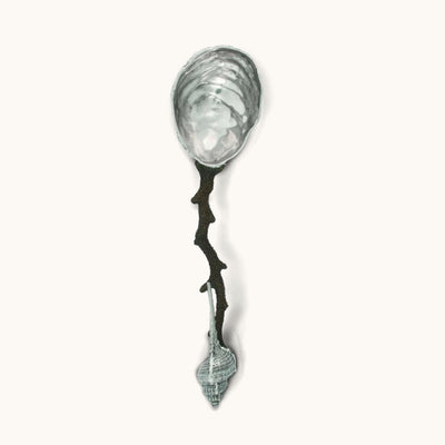 Oyser Coral Serving Spoon Pewter & Bronze