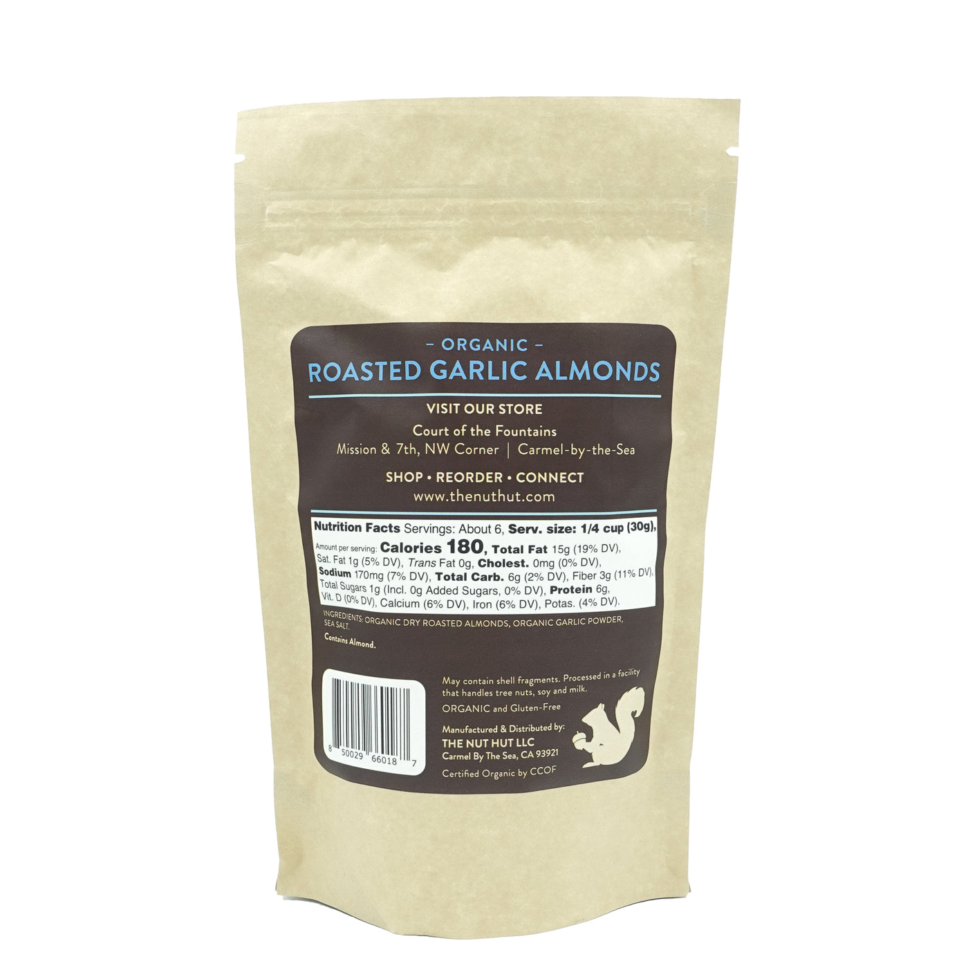 Organic Roasted Garlic Almonds