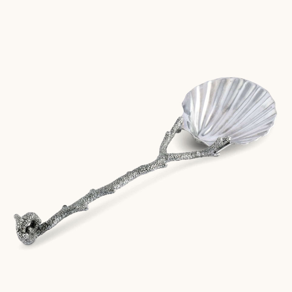 Scallop Shell Coral Serving Spoon