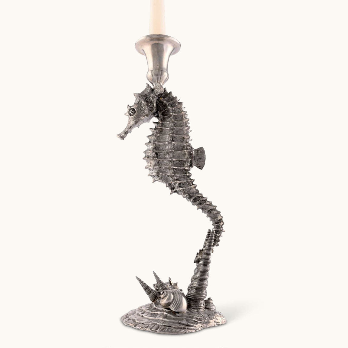 Seahorse Candlestick Pewter