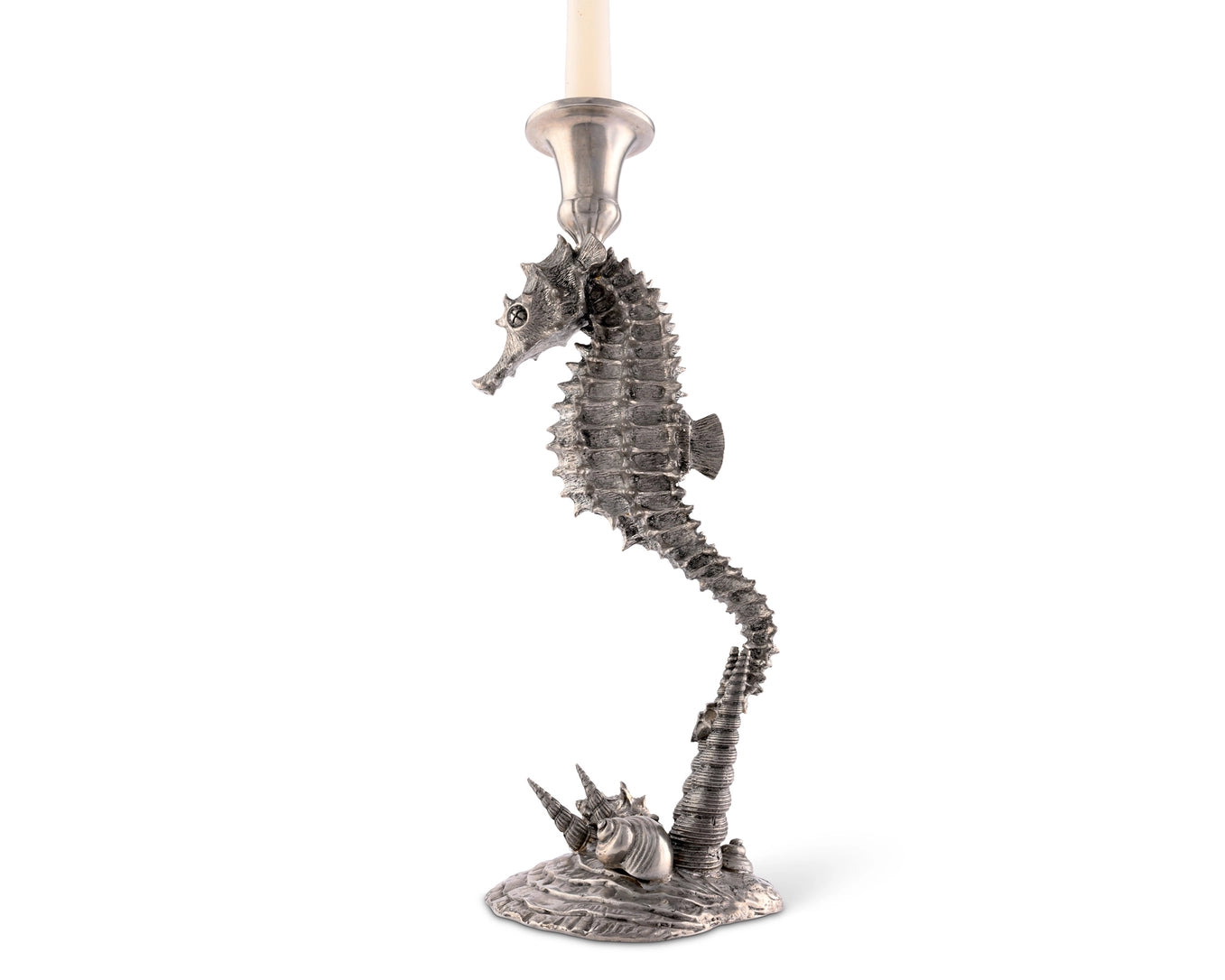 Seahorse Candlestick Pewter