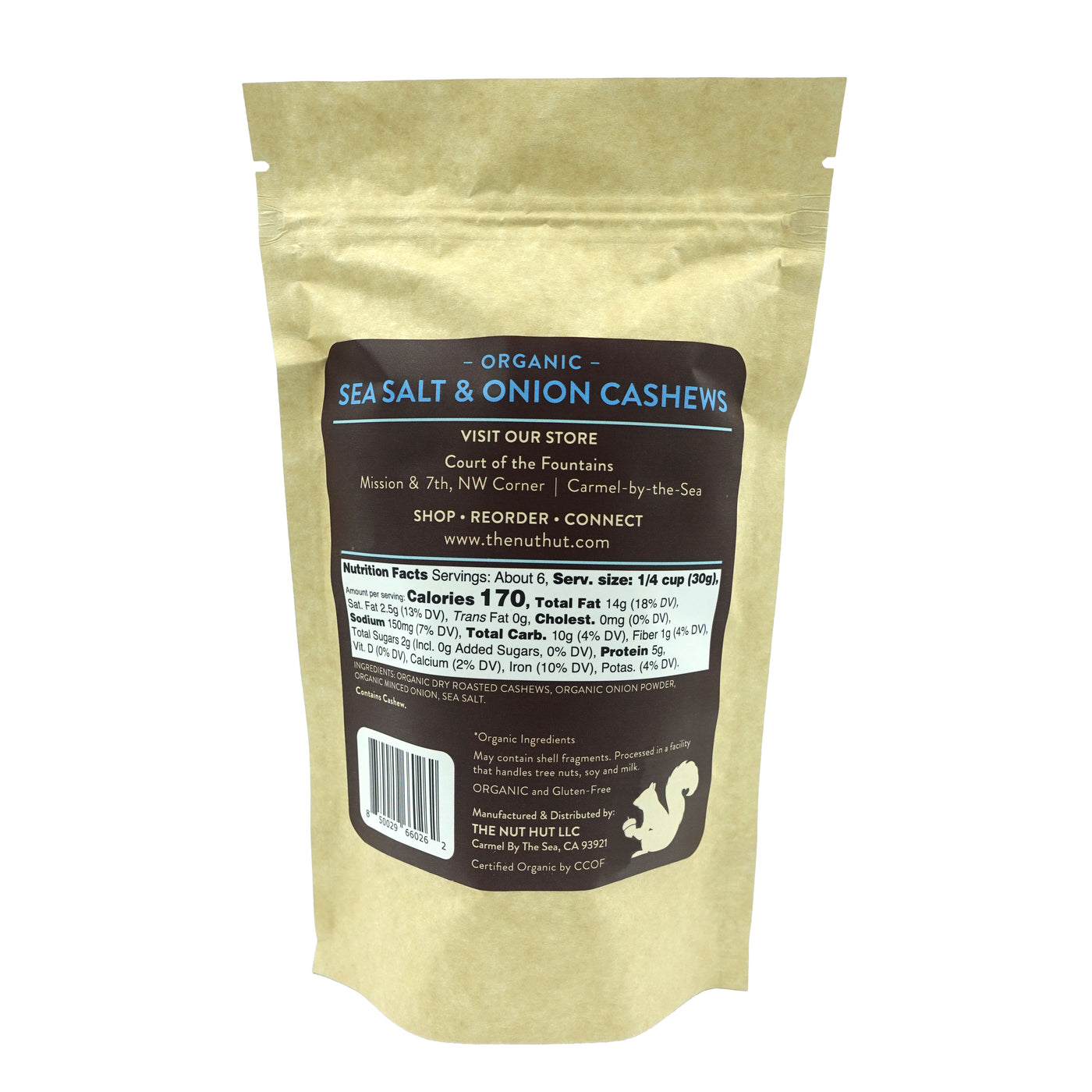 Organic Sea Salt & Onion Cashews