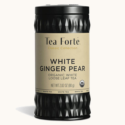 White Ginger Pear Loose Leaf Tea Canisters