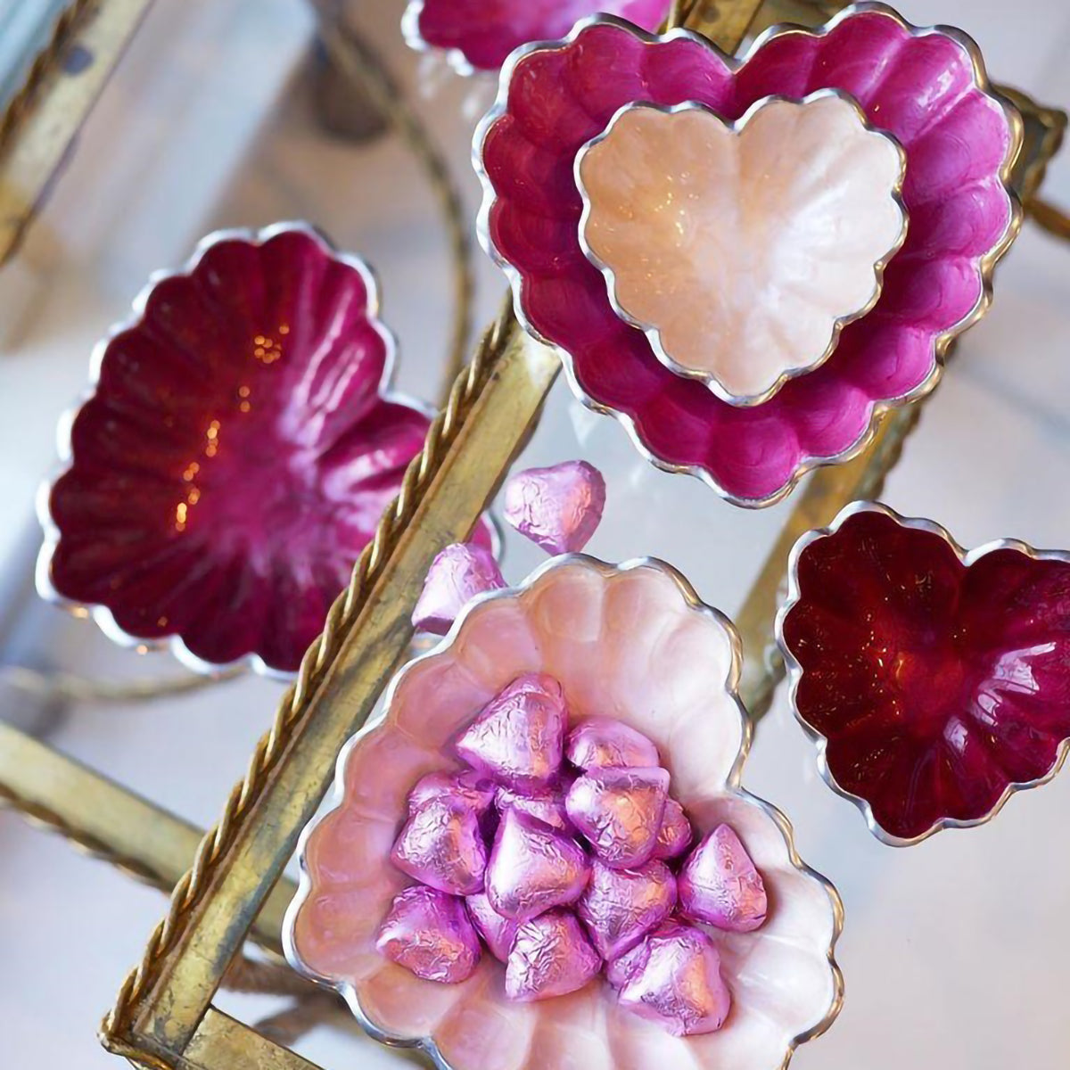 Heart 4" Bowl Pink Ice
