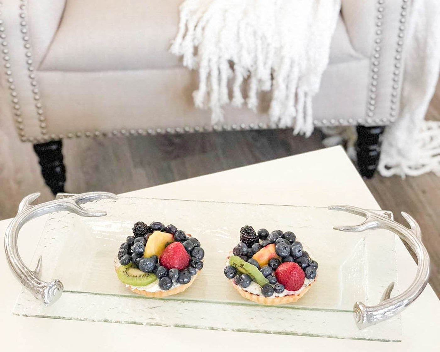 Antler Glass Oblong Tray