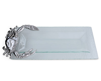 Crab Glass Oblong Tray