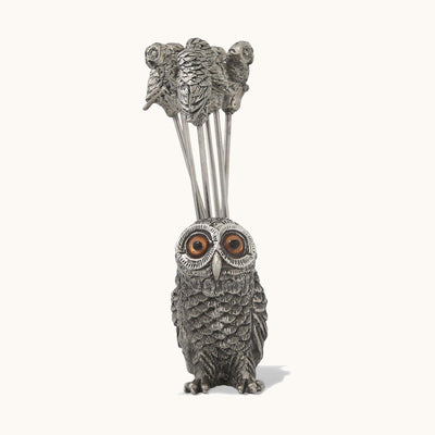 Owl Cheese Pick Set