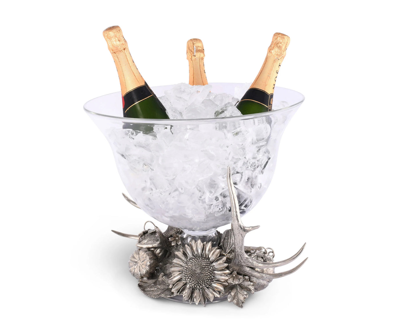 Harvest Glass Pedestal Ice Bucket Centerpiece