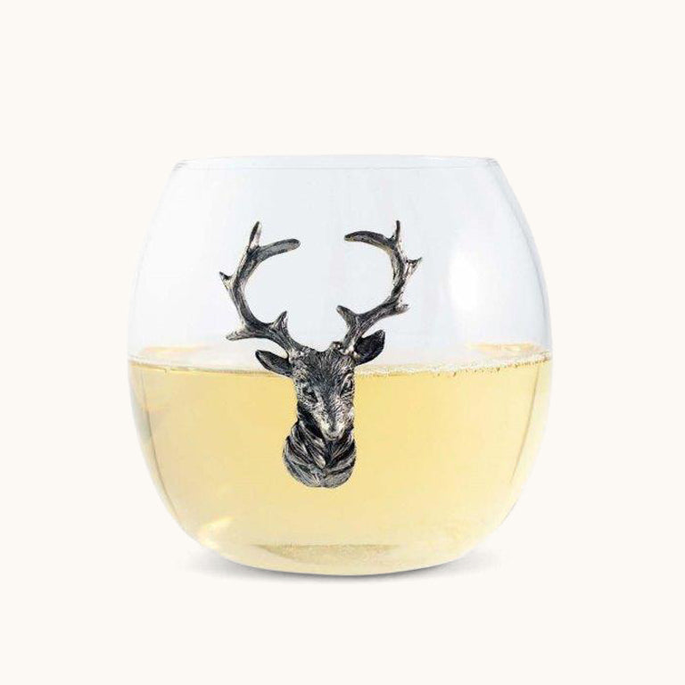 Elk / Deer Stemless Wine Glass