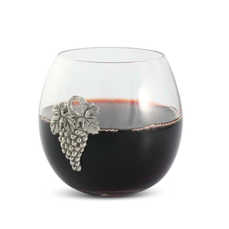 Grape Stemless Wine Glass