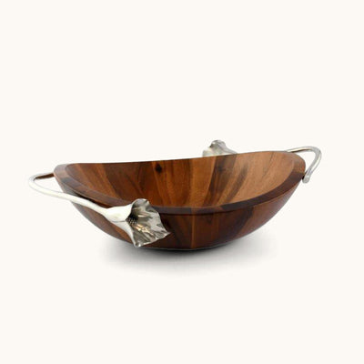 Lily Wood Salad Bowl