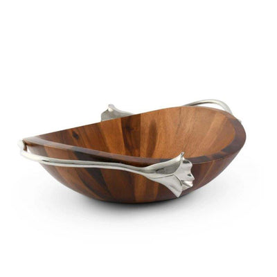 Lily Wood Salad Bowl