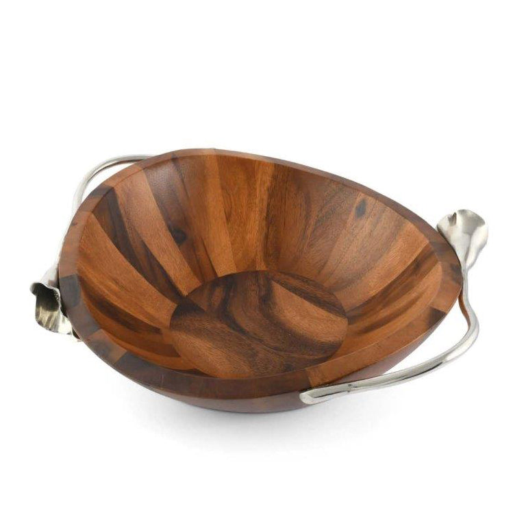 Lily Wood Salad Bowl