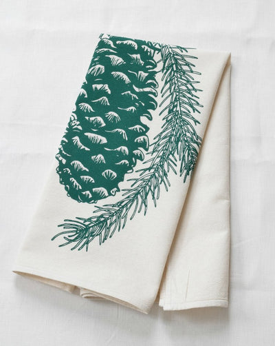 Organic Pine Cone Tea Towel