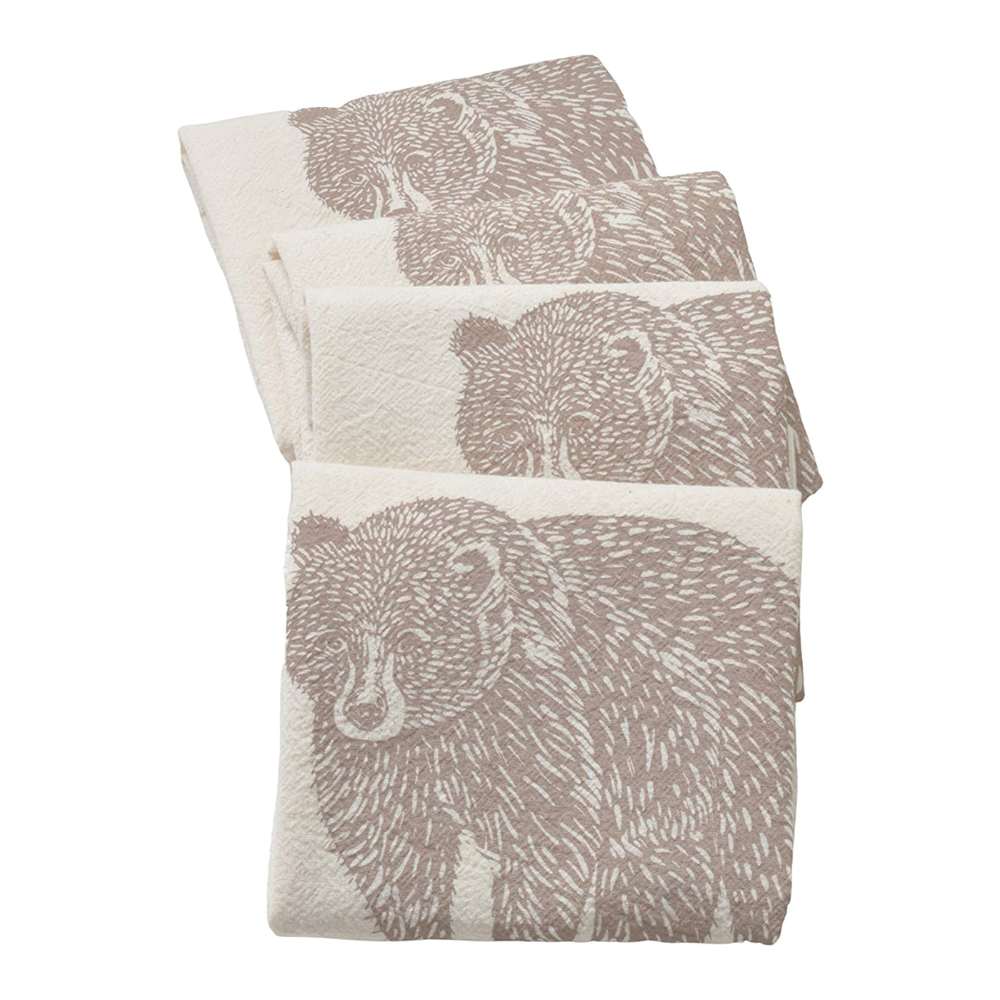 Set of 4 Organic Bear Cloth Napkins