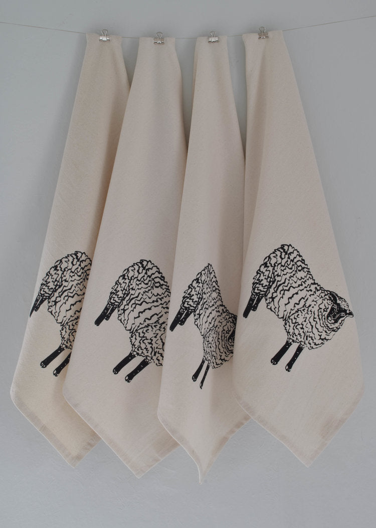 Set of 4 Organic Sheep Cloth Napkins