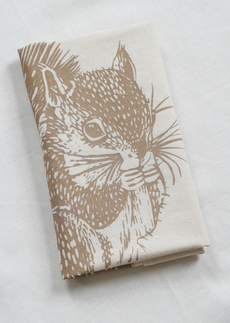 Organic Squirrel Tea Towel