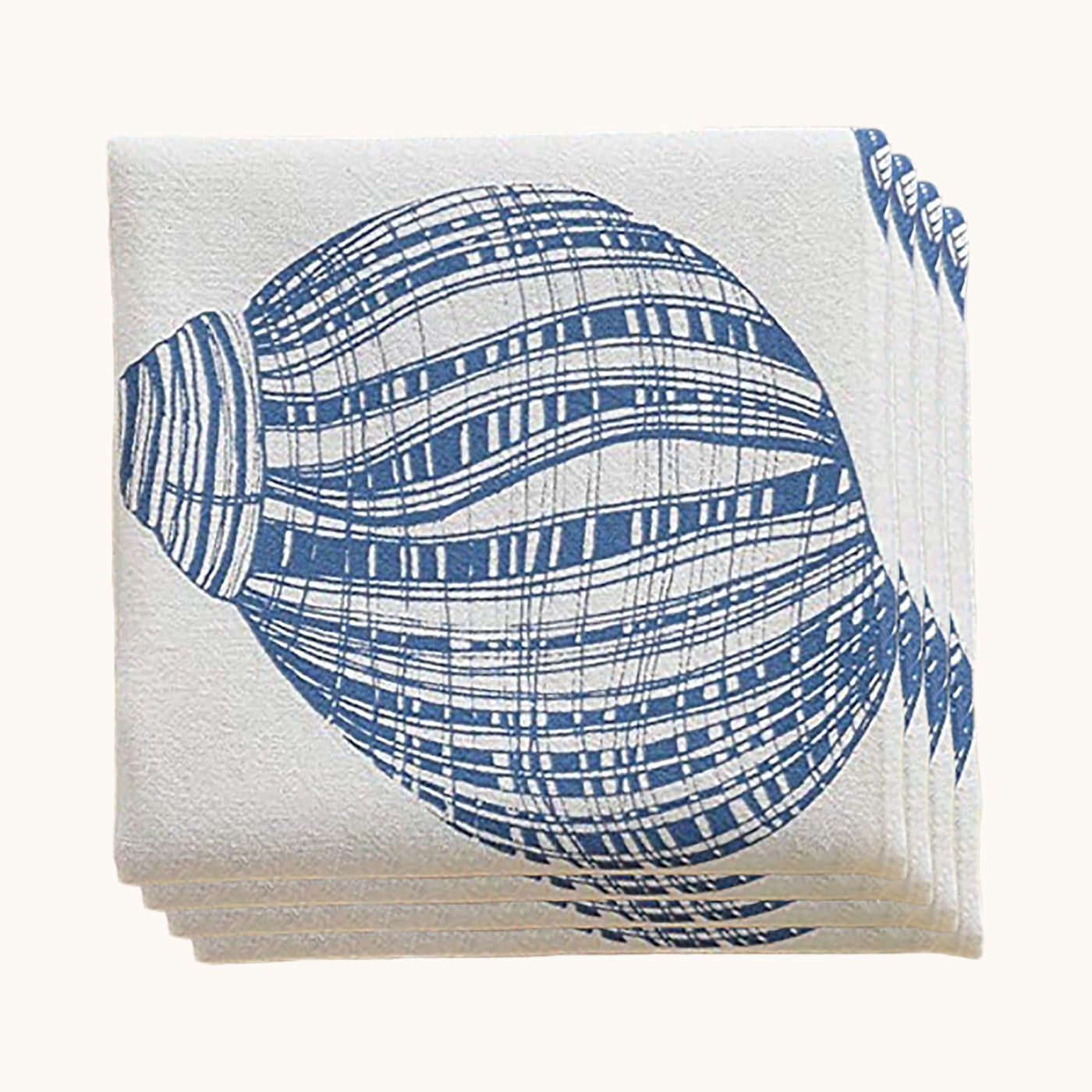 Set of 4 Organic Periwinkle Shell Cloth Napkins